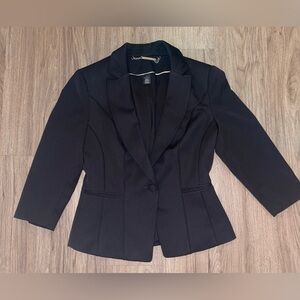 White House Black Market Classic Black Blazer - 3/4 Sleeve - Size 4